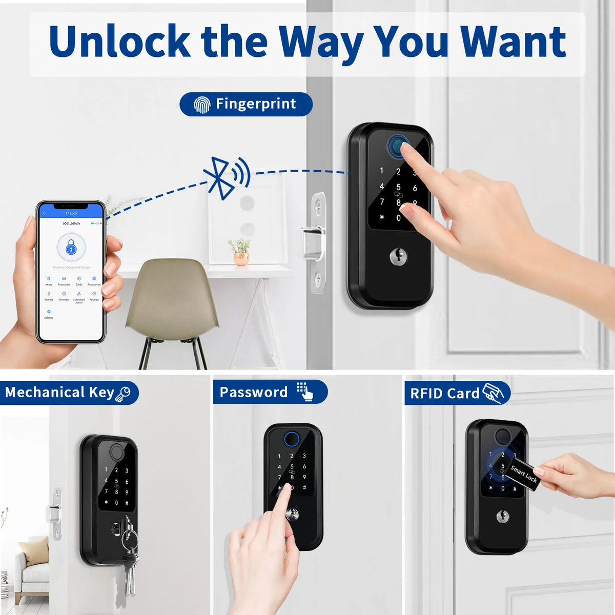 Smart Fingerprint Deadbolt Lock