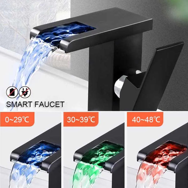 Color-Changing Waterfall Faucet